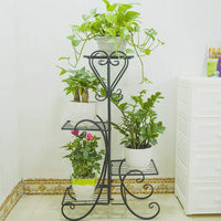 Artisasset 4-Layer Square Stripe Panel Plant Stand Flower Pot Rack Holder only $29.99