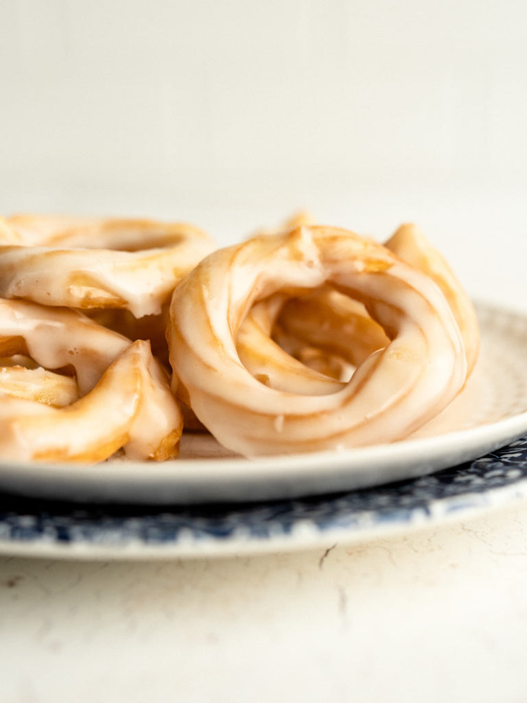 Homemade French Cruller Donuts