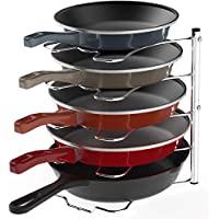 SimpleHouseware Cabinet Pantry Pot and Pan Organizer Holder Rack Holder only $14.33