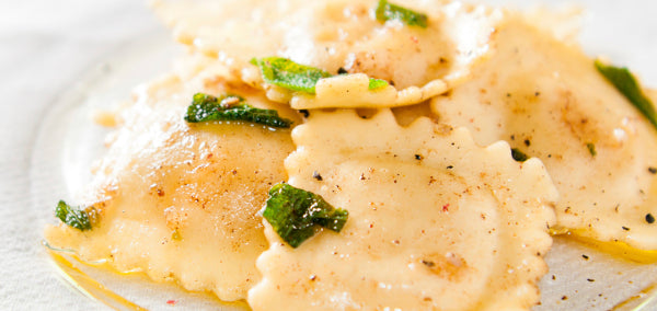 Pumpkin Ravioli with Sage Brown Butter Sauce