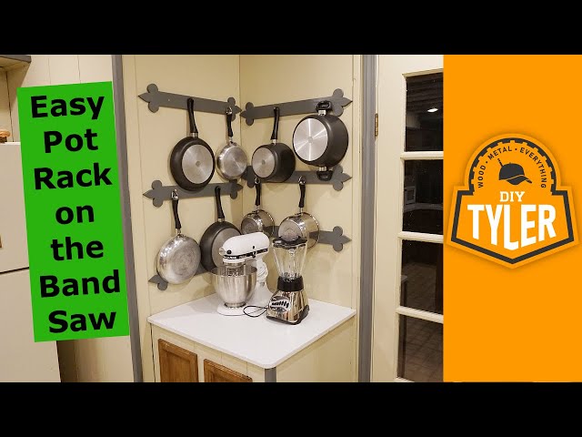 Today we used the band saw and a few other tools to make an easy pot rack