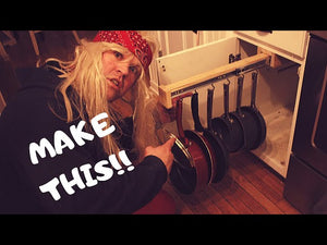 Floyd shows us how to build a sliding pan and pot rack for inside your cabinets! If you are tired of piles of pots and pans inside your cabinet and want to get them ...