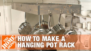 Learn the steps to take when developing a hanging pot rack for your kitchen