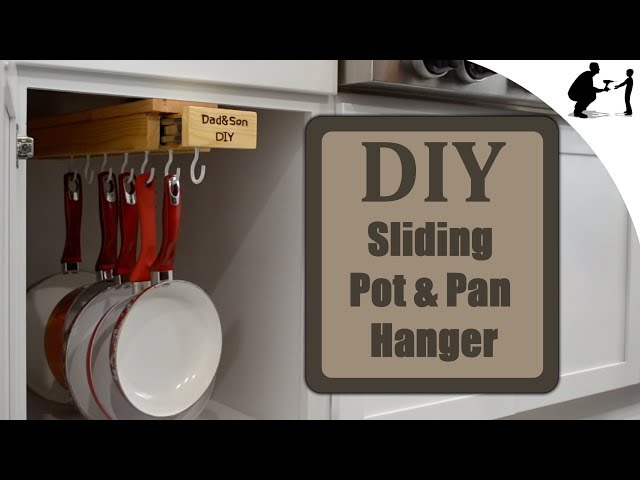 Today, we'll be making a hidden pullout wooden pot and pan hanger from ¾” and 1 ½” scrap wood lying around in our shop