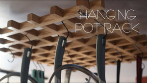 In this video I make a hanging pot rack for over my kitchen island
