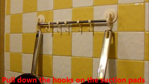In this video I show you the Rack It Up Utensil Bar Wall Pot Rack with 8 Hooks Steel Gray Kitchen