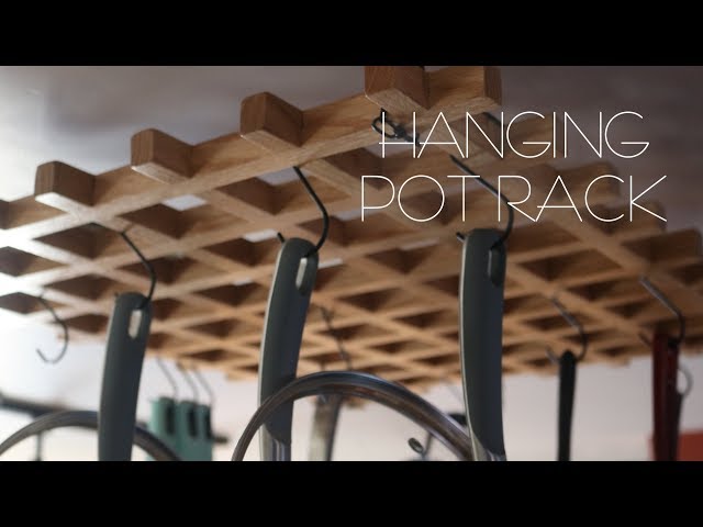 In this video I make a hanging pot rack for over my kitchen island