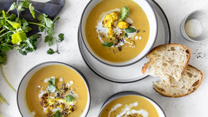 Creamy, rich and charred to perfection, our Plant Based Curry Cauliflower Soup is the ultimate reset dish with its smooth texture and flavour.
