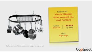 Review of Kinetic Classicor Series Wrought-Iron Oval Pot Rack by BoolPool (7 years ago)