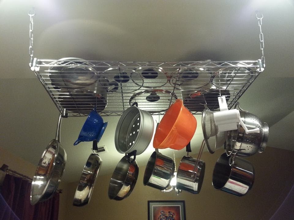 Tools needed to make an easy DIY pot rack!