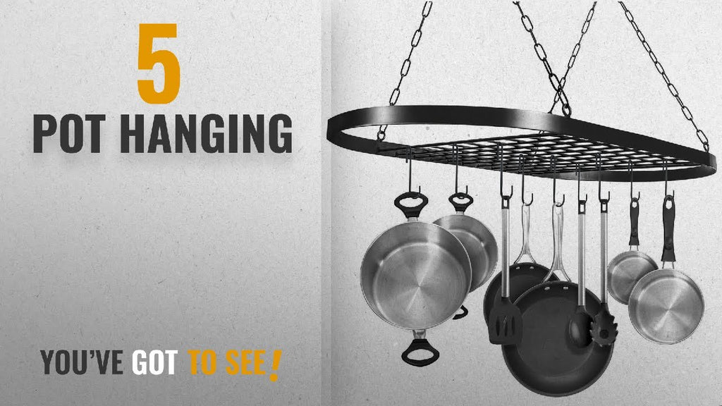 Top 10 Pot Hanging [2018]: INDIAN Starline Kitchen Wall Mount Hanging Metal Grid With Pot Pan 10 ...