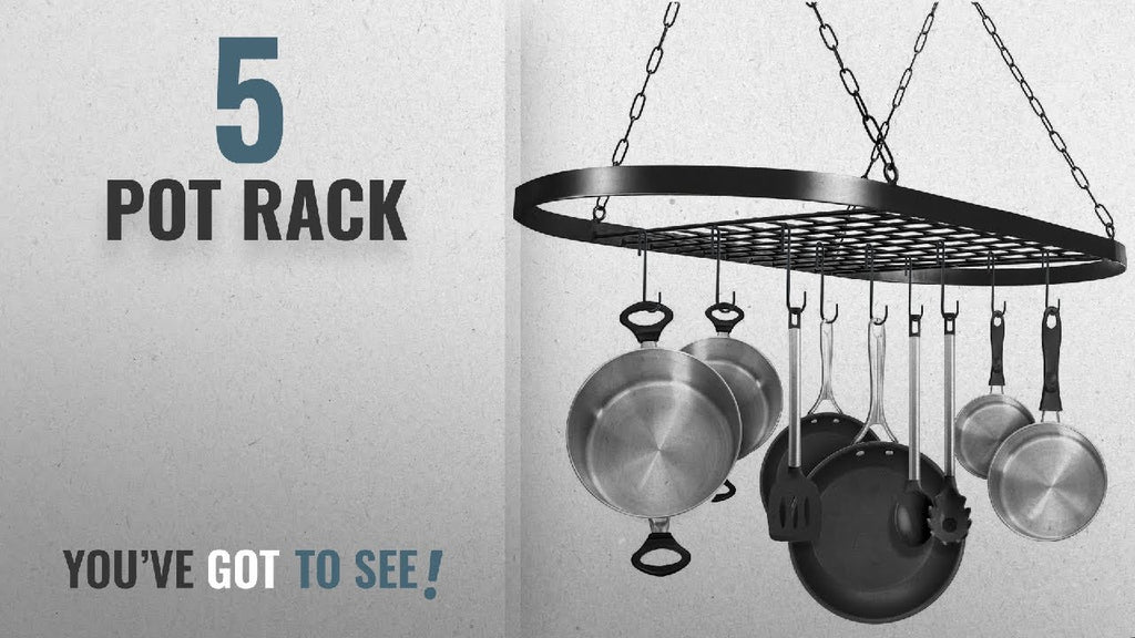 Top 10 Pot Rack [2018]: INDIAN Starline Kitchen Wall Mount Hanging Metal Grid With Pot Pan 10 ...