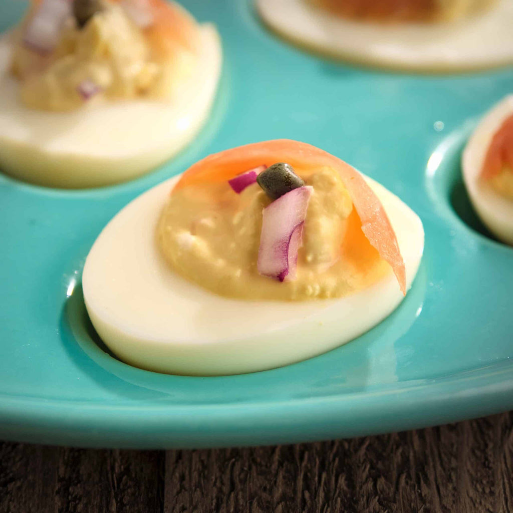 Instant Pot Smoked Salmon Deviled Eggs