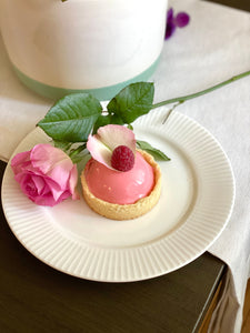 Raspberry Lychee Tart with Rose