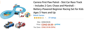 Amazon Canada Deals: Save 30% on First Paw Patrol – Slot Car Race Track + 41% on Double-Sided Heavy Duty Mounting Tape + 42% on Home Wi-Fi Smart Color Programmable Thermostat + More Offers