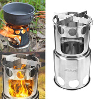 Xmund XD-ST3 Cooking Stove Portable Stainless Steel Wood Burning Stove for Backpacking Hiking Picnic