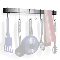 Wall Mounted Kitchen Pot Rack with 8 Hooks and Drywall Anchors