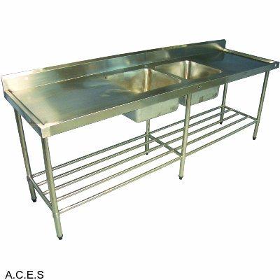888 1.5M Double Sink Work Bench
