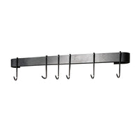 Rack It Up Wall Rack Utensil Bar w/8 Hooks Steel Gray Hammertone - Enclume Design Products